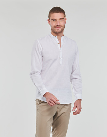 Clothing Men long-sleeved shirts Jack & Jones JPRBLASUMMER HALF PLACKET SHIRT L/S White