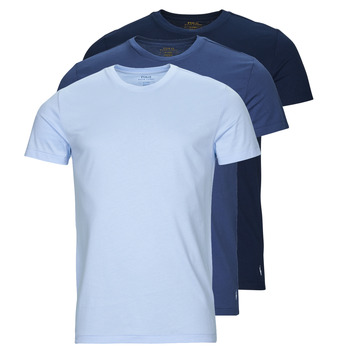 Clothing Men short-sleeved t-shirts Polo Ralph Lauren 3 PACK CREW UNDERSHIRT Blue / Marine / Blue / Sky
