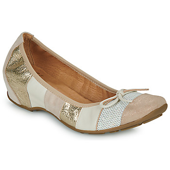 Shoes Women Ballerinas Mam'Zelle FLUTE Gold / Beige / White