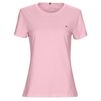 Clothing Women short-sleeved t-shirts Tommy Hilfiger NEW CREW NECK TEE Pink