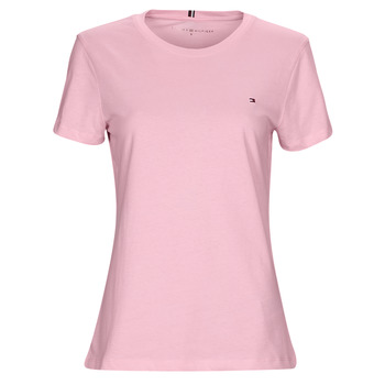 Clothing Women short-sleeved t-shirts Tommy Hilfiger NEW CREW NECK TEE Pink