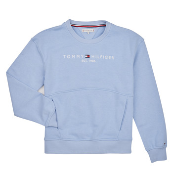 Clothing Girl sweaters Tommy Hilfiger ESSENTIAL CNK SWEATSHIRT L/S Blue
