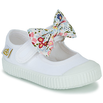 Shoes Girl Ballerinas Citrouille et Compagnie OZIMINI White / Multicolour