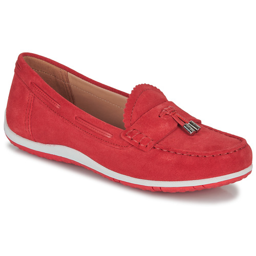 Shoes Women Loafers Geox D VEGA MOC Red