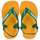 Shoes Children Flip flops Havaianas BABY BRASIL LOGO Yellow / Green