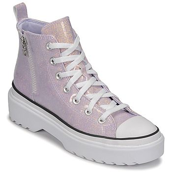 Shoes Girl High top trainers Converse CHUCK TAYLOR ALL STAR LUGGED LIFT PLATFORM GLITTER HI Violet