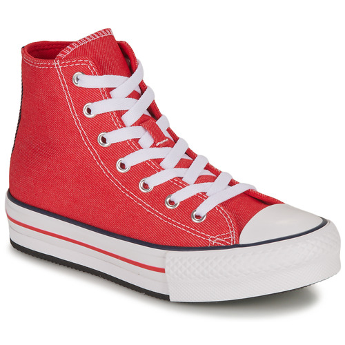 Shoes Boy High top trainers Converse YOUTH CONVERSE CHUCK TAYLOR ALL STAR EVA LIFT PLATFORM RETRO DEN Red
