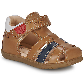 Shoes Boy Sandals Geox B SANDAL MACCHIA BOY Brown / Blue