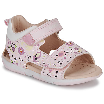 Shoes Girl Sandals Geox B SANDAL TAPUZ GIRL Pink
