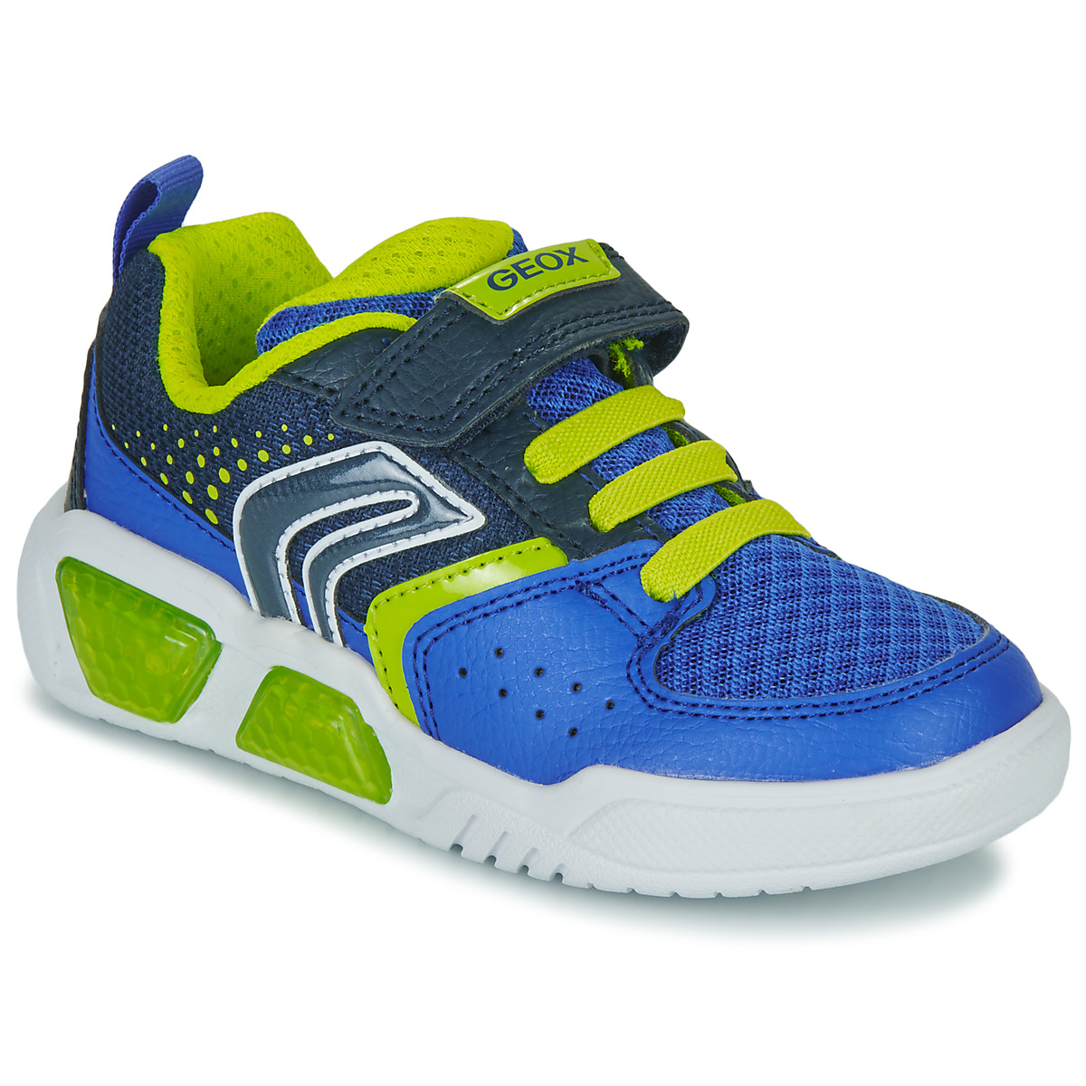 J Blue BOY Fast - Geox top Green - ! 57,60 Europe / Child trainers € Shoes | Spartoo Low delivery ILLUMINUS