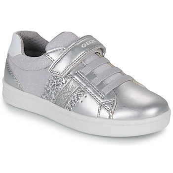 Shoes Girl Low top trainers Geox J DJROCK GIRL Silver