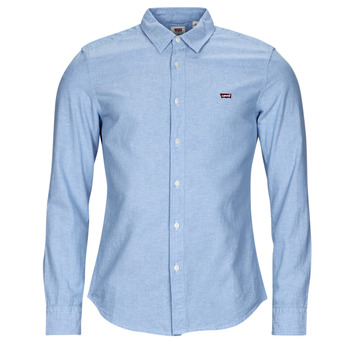 Clothing Men long-sleeved shirts Levi's LS BATTERY HM SHIRT SLIM Blue