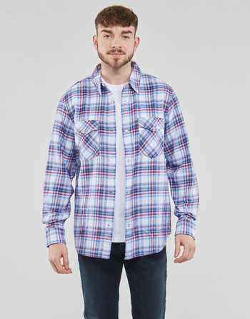 Clothing Men long-sleeved shirts Levi's RELAXED FIT WESTERN Plaid / Bright / White