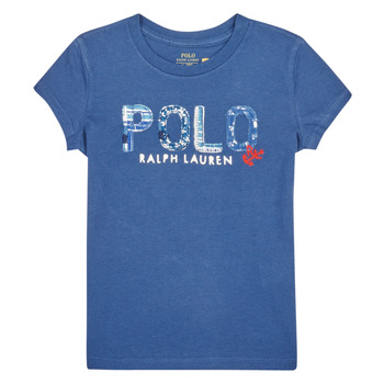 Clothing Girl short-sleeved t-shirts Polo Ralph Lauren SS POLO TEE-KNIT SHIRTS-T-SHIRT Blue
