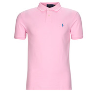Clothing Men short-sleeved polo shirts Polo Ralph Lauren POLO AJUSTE SLIM FIT EN COTON BASIC MESH Pink / Carmel / Pink