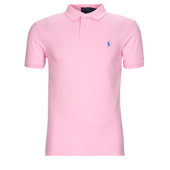 Clothing Men short-sleeved polo shirts Polo Ralph Lauren POLO AJUSTE SLIM FIT EN COTON BASIC MESH Pink / Carmel / Pink