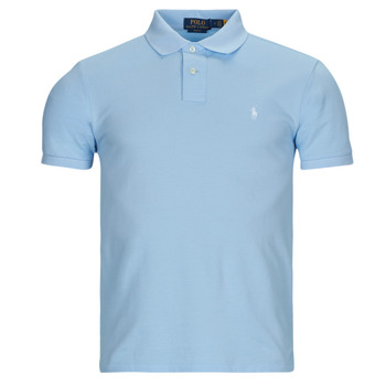 Clothing Men short-sleeved polo shirts Polo Ralph Lauren POLO AJUSTE SLIM FIT EN COTON BASIC MESH Blue / Sky