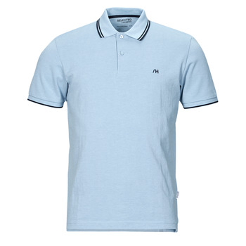 Clothing Men short-sleeved polo shirts Selected SLHDANTE SPORT Blue / Sky