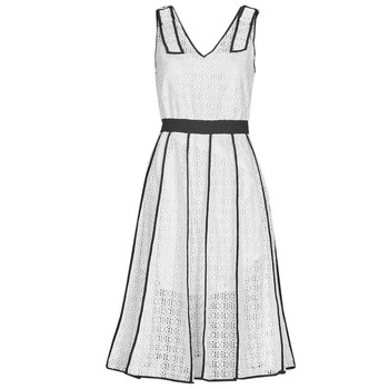 Karl Lagerfeld KL EMBROIDERED LACE DRESS White / Black