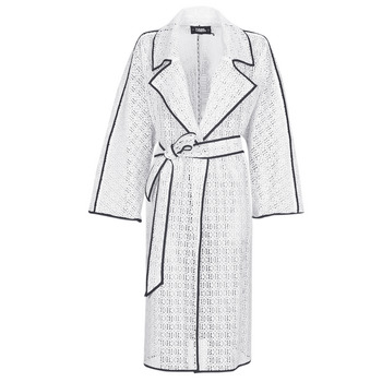 Karl Lagerfeld KL EMBROIDERED LACE COAT White / Black