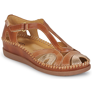 Shoes Women Sandals Pikolinos CADAQUES Brown / Gold