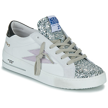 Shoes Women Low top trainers Semerdjian MAYA-9516 Silver / White / Black