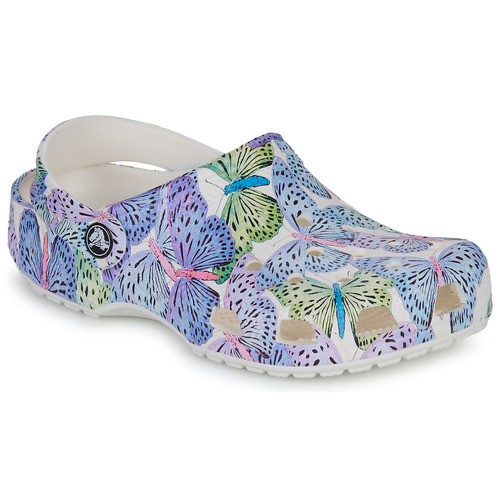 Shoes Girl Clogs Crocs Classic Butterfly Clog K White / Violet