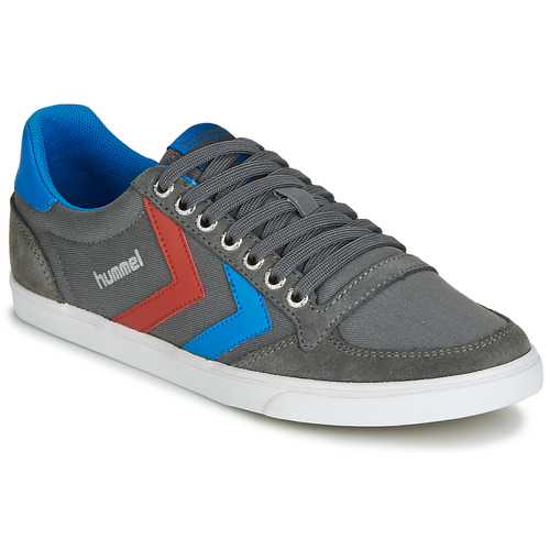 Shoes Low top trainers hummel TEN STAR LOW CANVAS Grey / Blue / Red