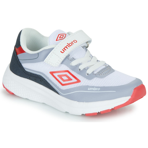 Shoes Boy Low top trainers Umbro UM PRIAM VLC White / Red / Grey