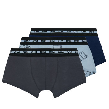 Underwear Boy Boxer shorts DIM MODE COTON STRETCH PACK X3 Blue / Black / Grey