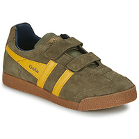 Shoes Children Low top trainers Gola HARRIER STRAP Kaki / Yellow