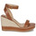 Shoes Women Sandals Lauren Ralph Lauren HILARIE-ESPADRILLES-WEDGE Cognac