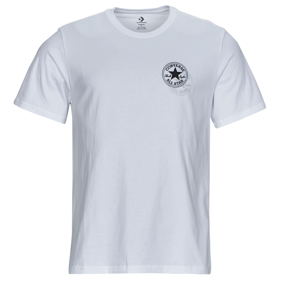 Converse GO-TO ALL STAR PATCH White - Fast delivery | Spartoo Europe ! -  Clothing short-sleeved t-shirts Men 26,40 €