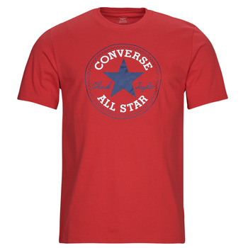 Clothing Men short-sleeved t-shirts Converse GO-TO ALL STAR PATCH LOGO Red