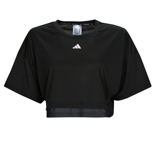 adidas Performance DANCE CRO T Black - Fast delivery | Spartoo Europe ! -  Clothing short-sleeved t-shirts Women 40,00 €