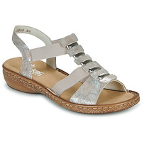 Shoes Women Sandals Rieker 62850-90 Pink / Silver