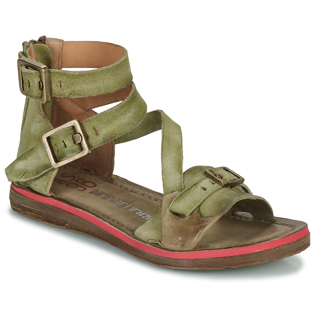 Shoes Women Sandals Airstep / A.S.98 BUSA STRAP Green