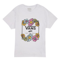 Clothing Girl short-sleeved t-shirts Vans ELEVATED FLORAL CREW White