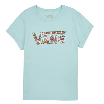 Clothing Girl short-sleeved t-shirts Vans ELEVATED FLORAL FILL MINI Blue /  glow