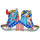 Shoes Women Ankle boots Irregular Choice STRONGER TOGETHER Blue / Red / Gold