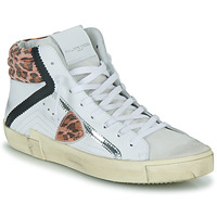 Shoes Women High top trainers Philippe Model PRSX HIGH WOMAN White / Leopard