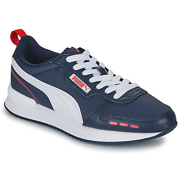 Shoes Men Low top trainers Puma R78 Black / White / Red