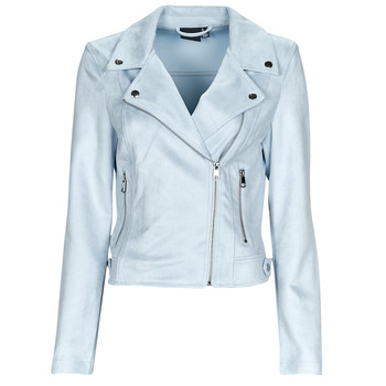 Clothing Women Leather jackets / Imitation leather Vero Moda VMJOSE SHORT FAUX SUEDE JACKET BOOS Blue / Sky