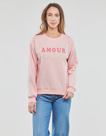 Clothing Women sweaters Vero Moda VMROMA LS O-NECK SWEAT LCS Pink / Pale