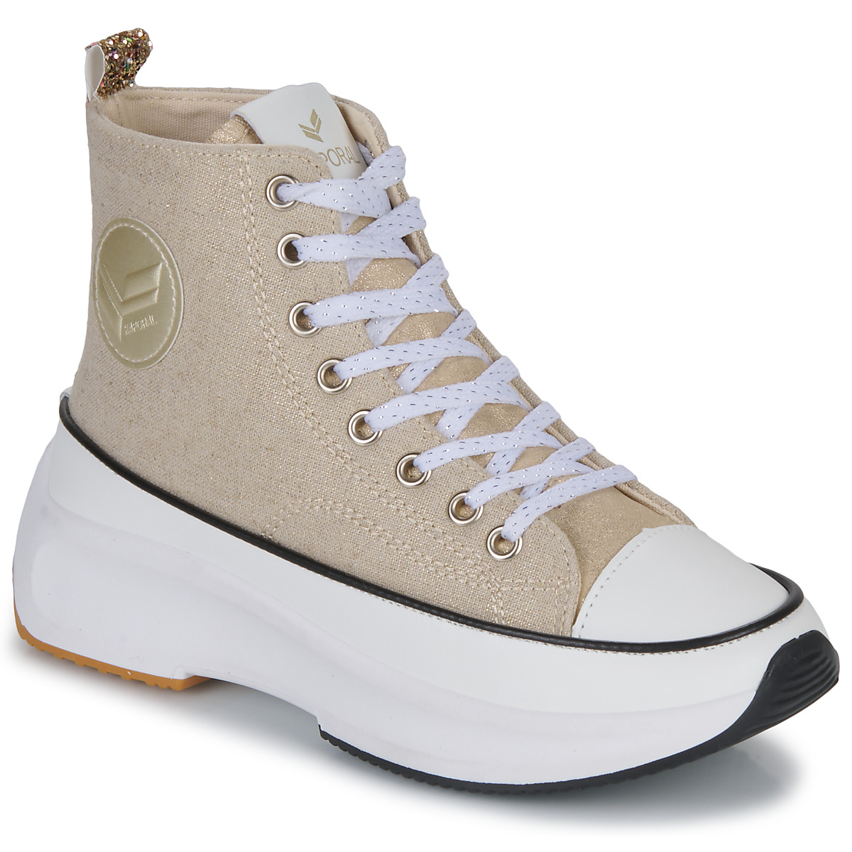 Shoes Women High top trainers Kaporal CHRISTA Beige / Iris