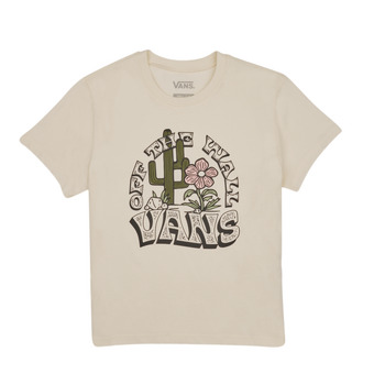 Clothing Girl short-sleeved t-shirts Vans OUTDOOR CACTUS CREW White