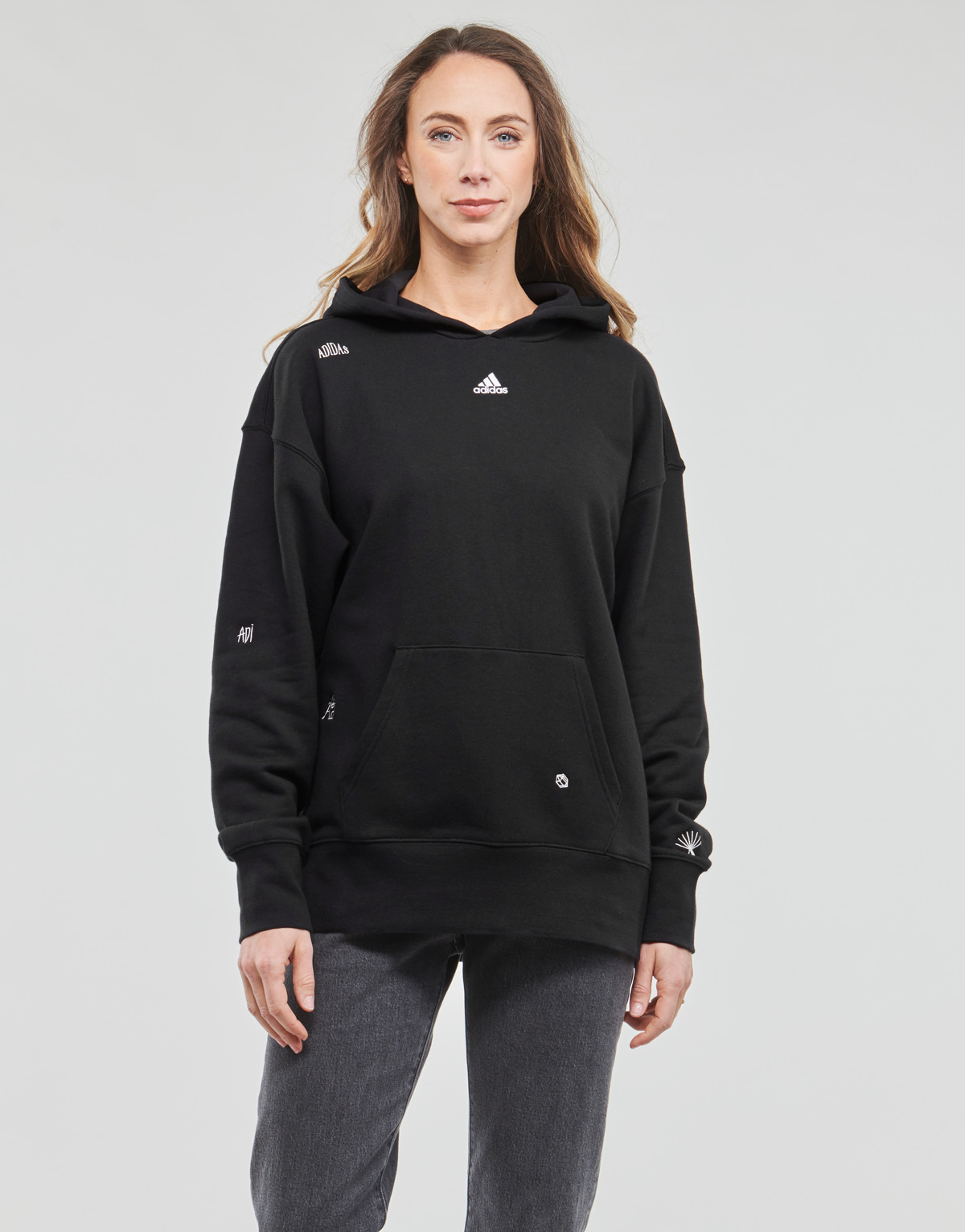 Clothing Women sweaters Adidas Sportswear BLUV Q1 HD SWT Black