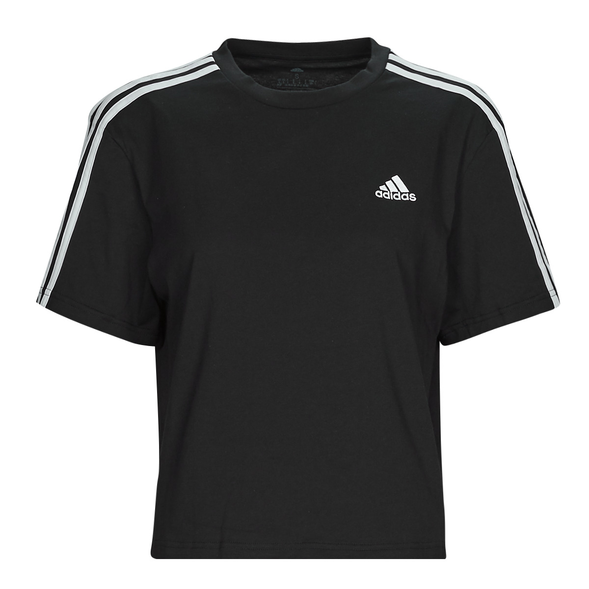 Adidas Sportswear 3S CR TOP t-shirts ! - short-sleeved Spartoo - Black | Fast Women Europe € delivery 24,80 Clothing