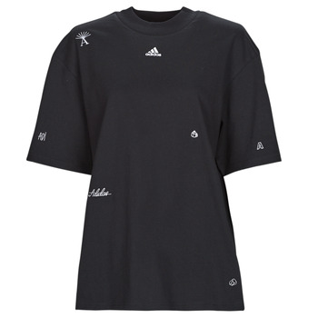 Clothing Women short-sleeved t-shirts Adidas Sportswear BLUV Q1 BF T Black