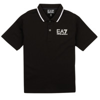 Clothing Boy short-sleeved polo shirts Emporio Armani EA7 97 Black